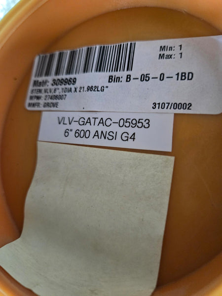 Grove 27406007 Valve Stem, 6 in Class 600 G4