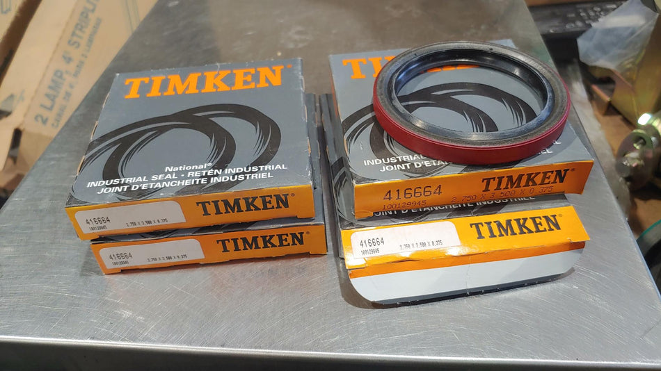 (Lot of 4) Timken Seals 416664 2.750 in Shaft Dia., 3.505 in OD, 0.375 in Overall Width