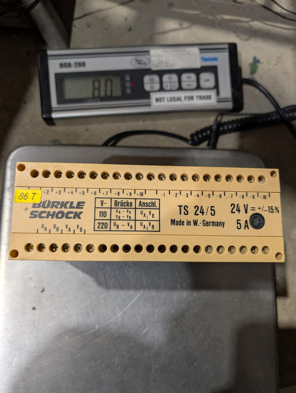 Burkle + Schock 24 V Power Supply- Stuttgart 80 D-7000 - TS24/5