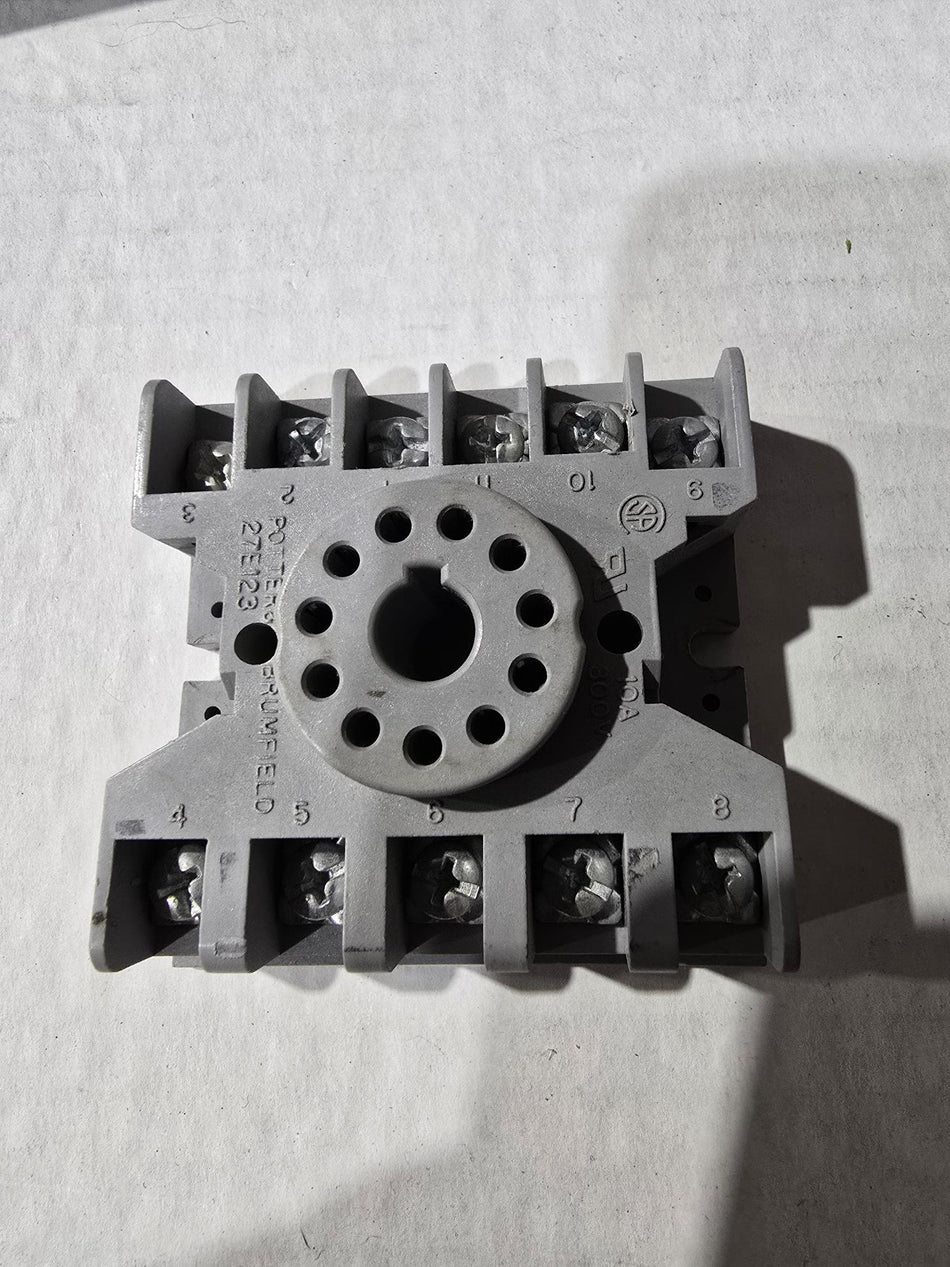 POTTER & BRUMFIELD 27E123 11-Pin Relay Socket 10A 300V (LOT OF 5 USED)