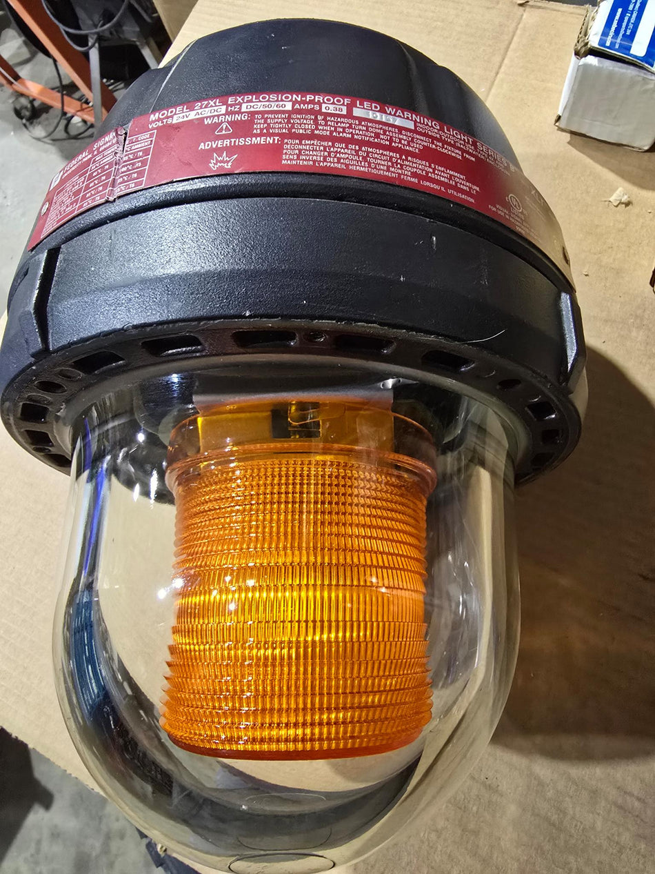 Federal Signal 27XL Explosion-Proof Led Warning Light COLOR: AMBER Series B (USED)