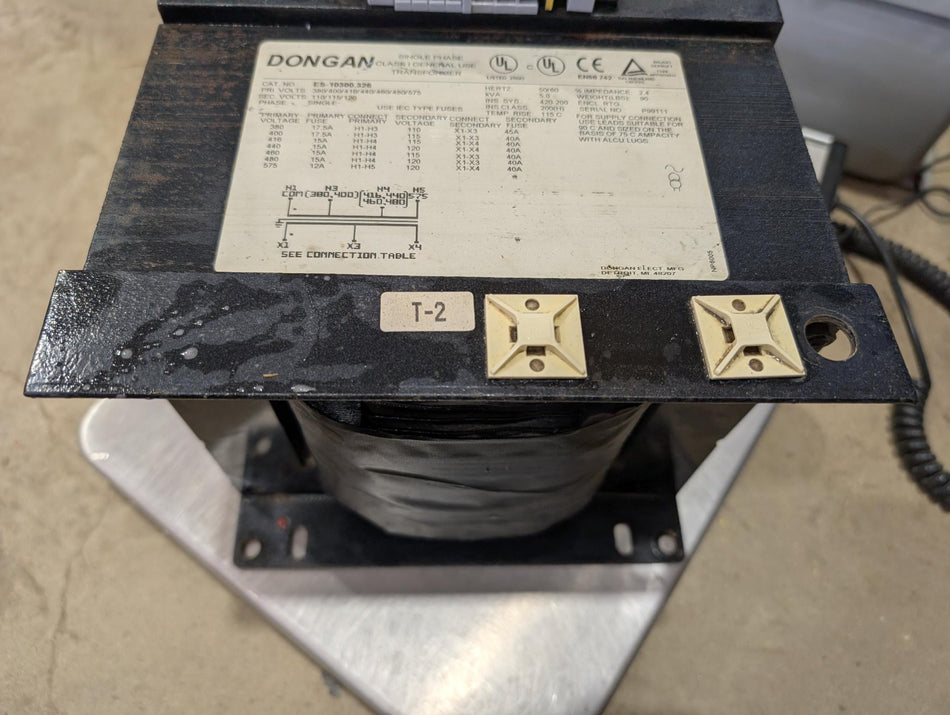 Dongan 5 KVA 1 PH Isolation Transformer, Multi Voltage Input to 110/115/120 Volts