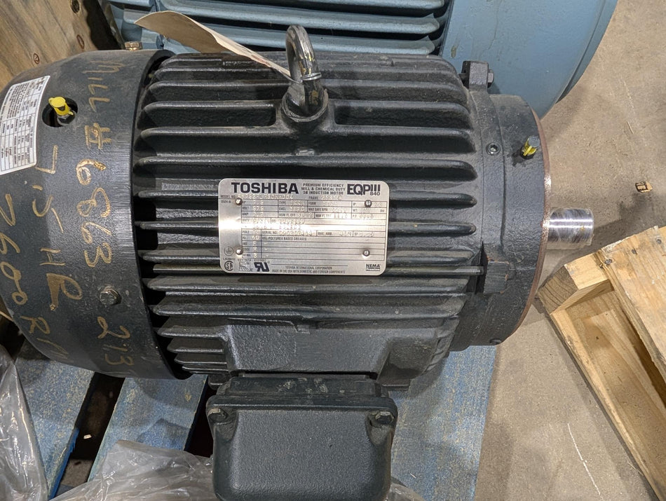 7.5 HP Toshiba 3 PH Electric Motor, 575v, 3515 RPM, FR: 213T, BY752FLF30MHD04