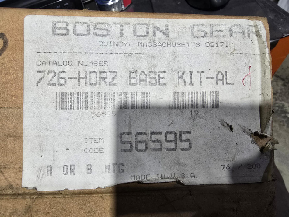 Boston Gear 726-Horizontal Gear Reducer Base Kit AL, 56595, A Or B MTG