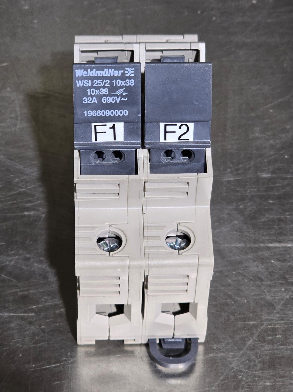 WEIDMULLER WSI 25/2 10X38  Fuse terminal, Screw connection, 32 A (USED)