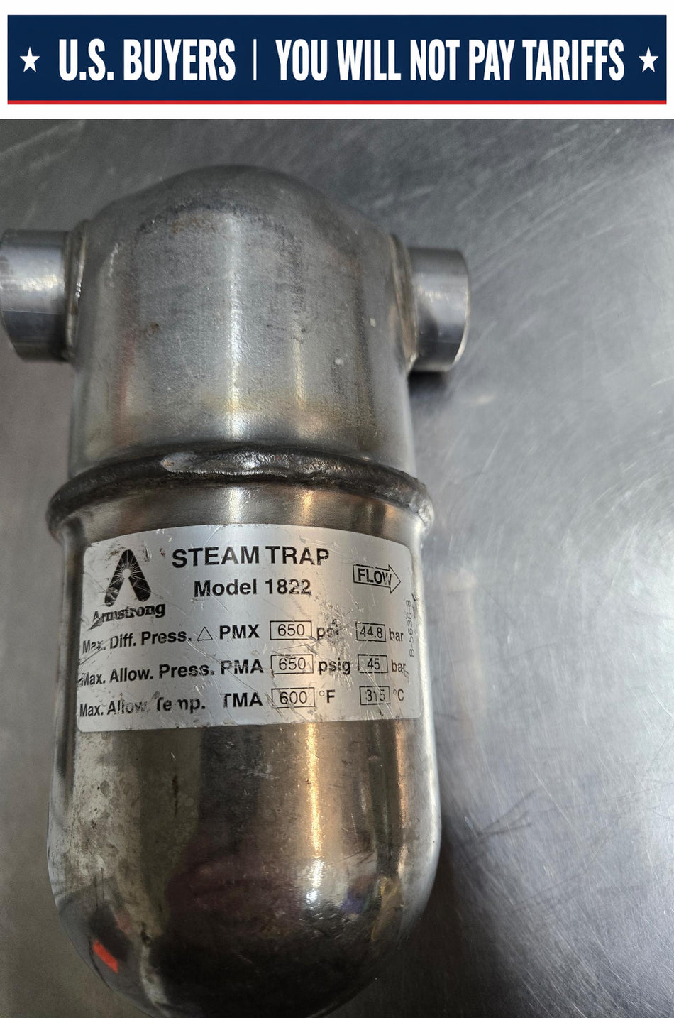Armstrong B5636-5 Stainless Steel Steam Trap / Model 1822 / 650 PSI / 3/4" NPT