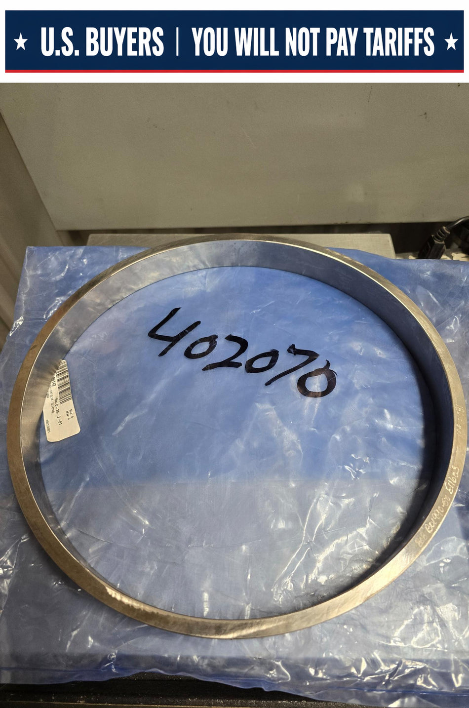 SPX FLOW WEAR RING CARBON STEEL CSG 12-1/8" ID X 12-15/16 OD MPN#:808B0199000E11603 PP#31781