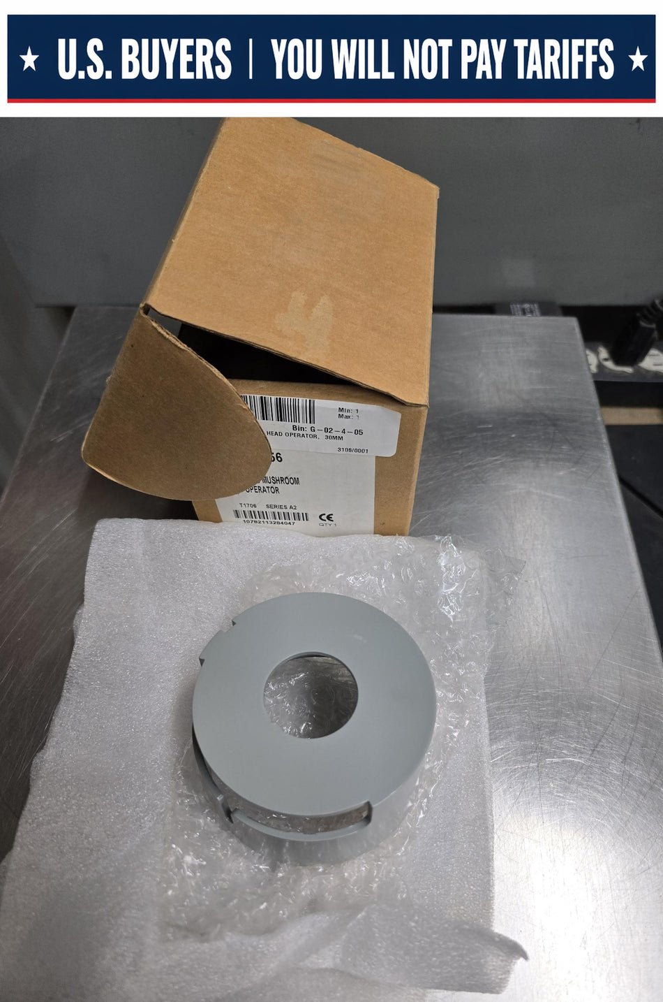 Eaton 10250TA56 pushbutton shroud, 30.5 mm, For Jumbo mushroom head operator