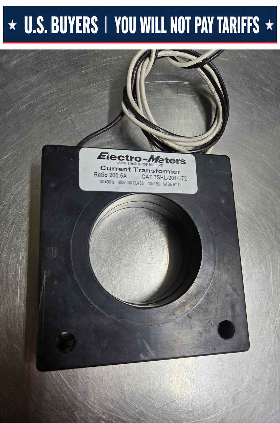 Electro-Meters Current Transformer 7SHL-201-L72, Ratio 200:5A