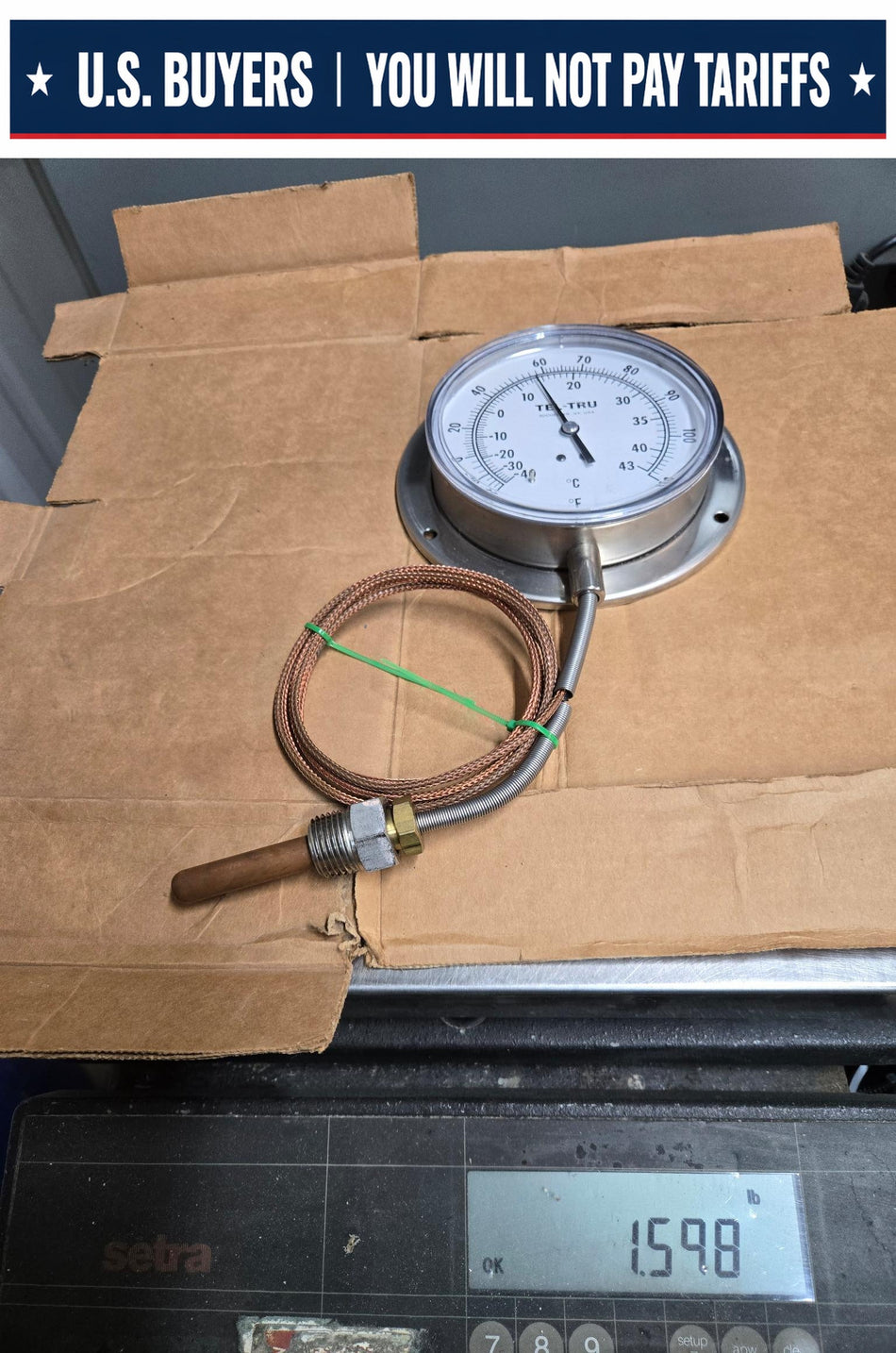 Tel-Tru Temperature Gauge Vapor Thermometer 45BL3-5113