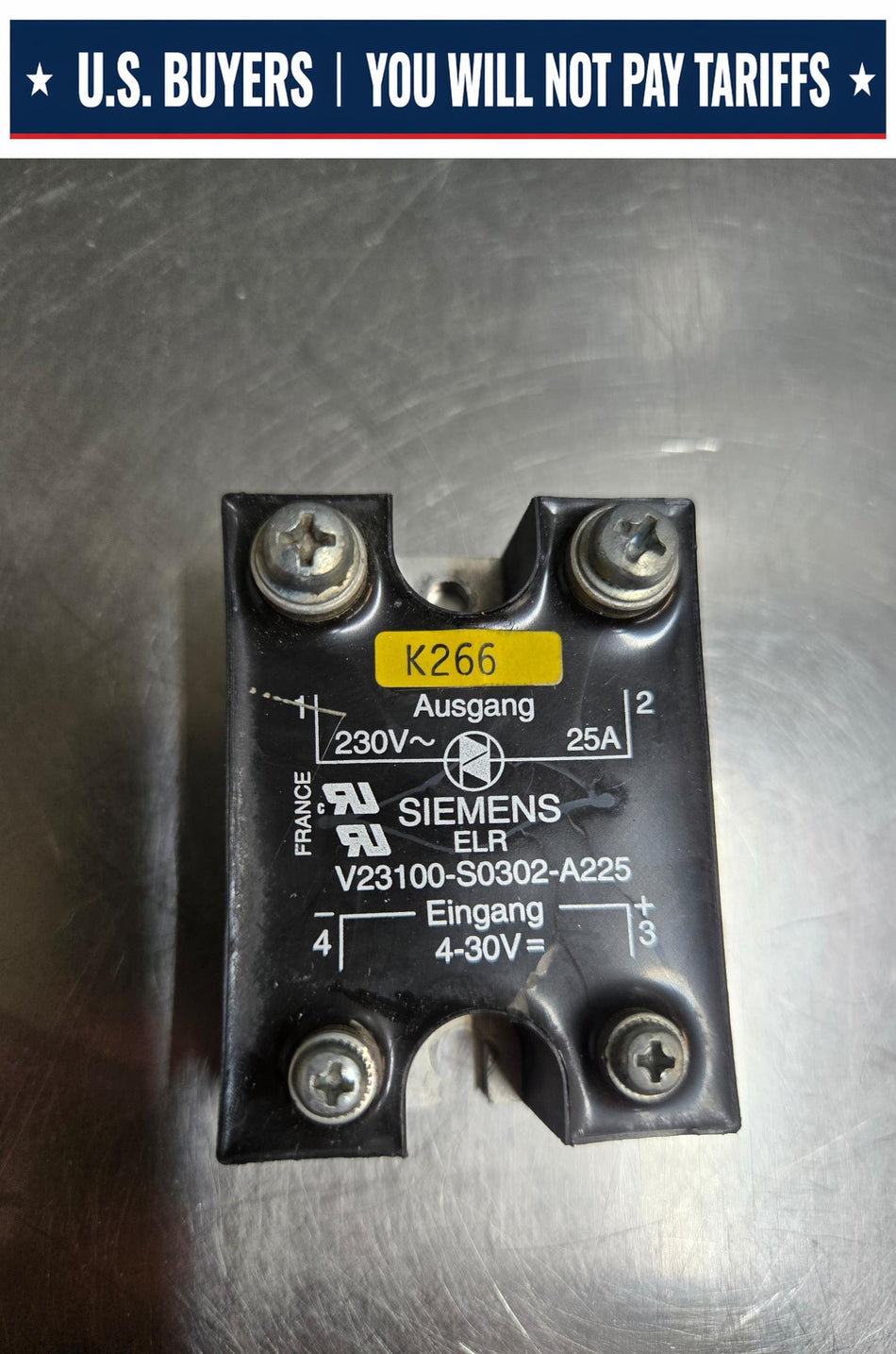 Siemens ELR Solid State Relay V23100-S0302-A225