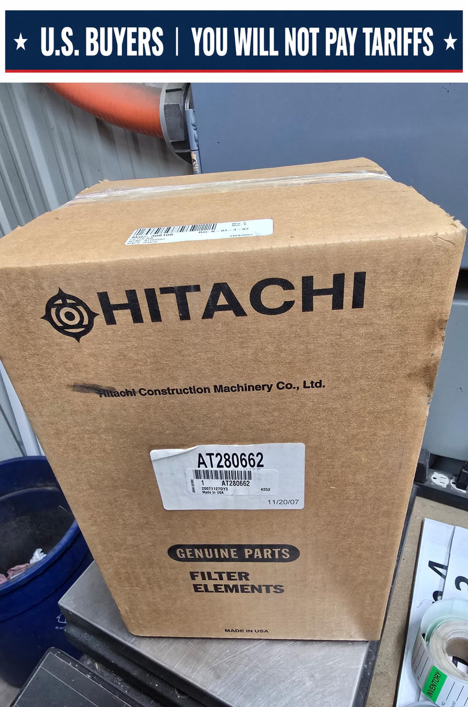 Hitachi AT280662 Air Filter Element DATE CODE:11/20/07
