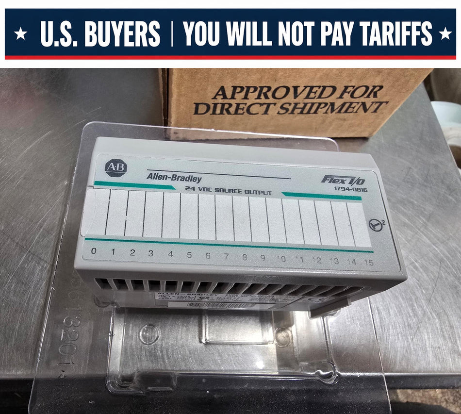 ALLEN BRADLEY FLEX I/O 24V DC SOURCE OUTPUT MODULE 1794-0B16 P/N: 96221871  (Used)