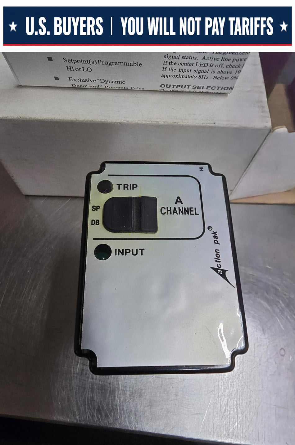 ACTION PAK 1280-2000-1 THERMOCOUPLE ALARM, 120VAC, IN: T/C STD, WITH BASE MD11 (USED)