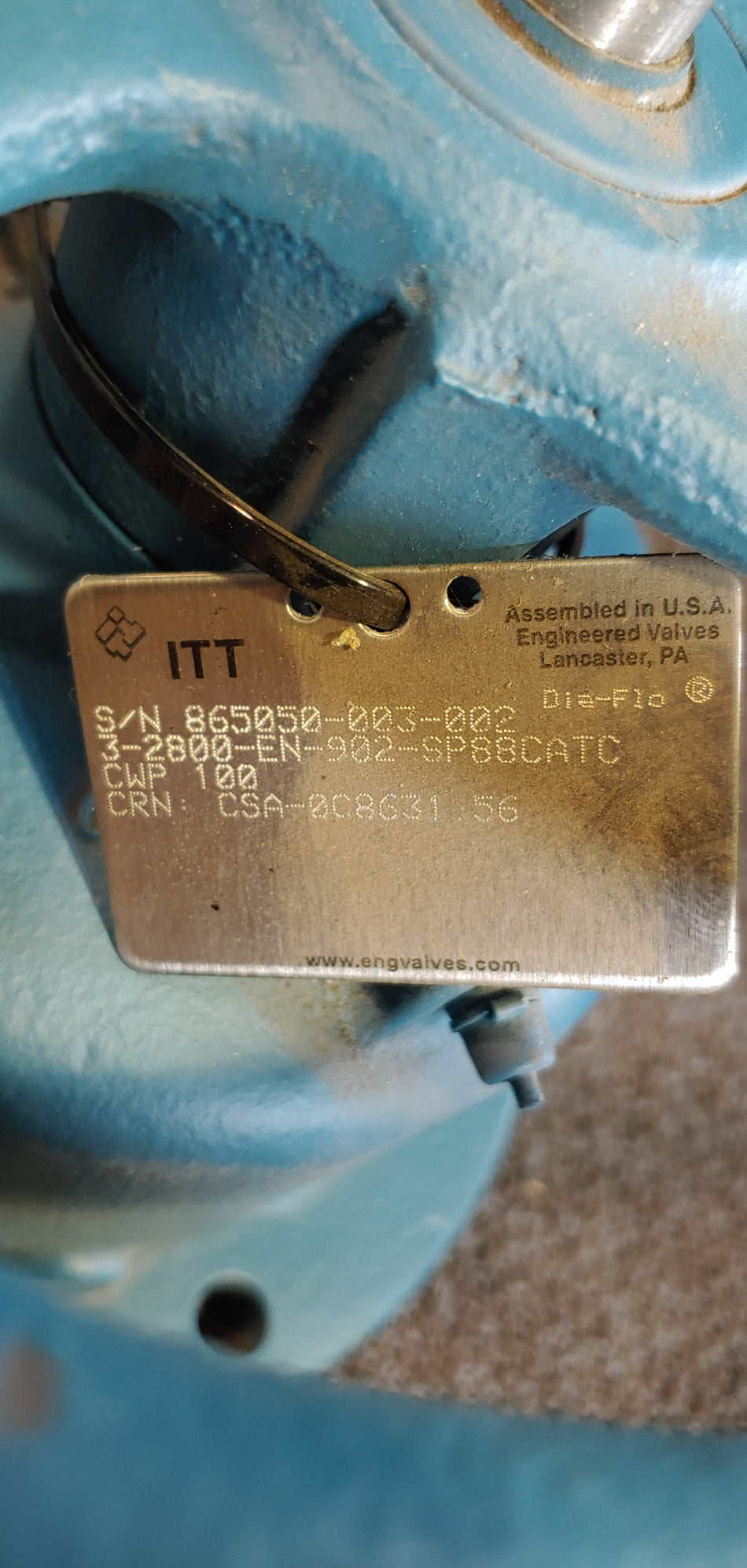 ITT 3" valve (Handle assembly only) 3-2800-EN-902SP88CATC