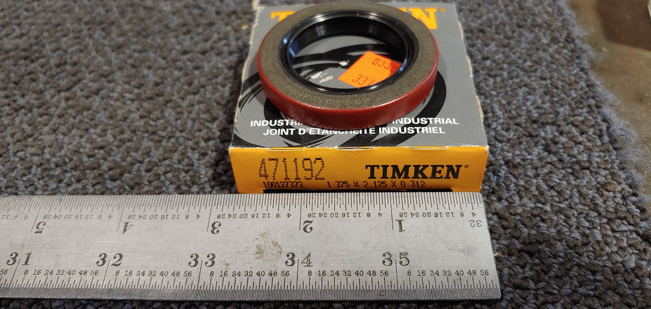 Timken National Seals 471192 Nitrile Oil Seal - Solid, 1.375 in Shaft, 2.125 in OD, 0.312 in Width, 47 Design, Nitrile Lip Material