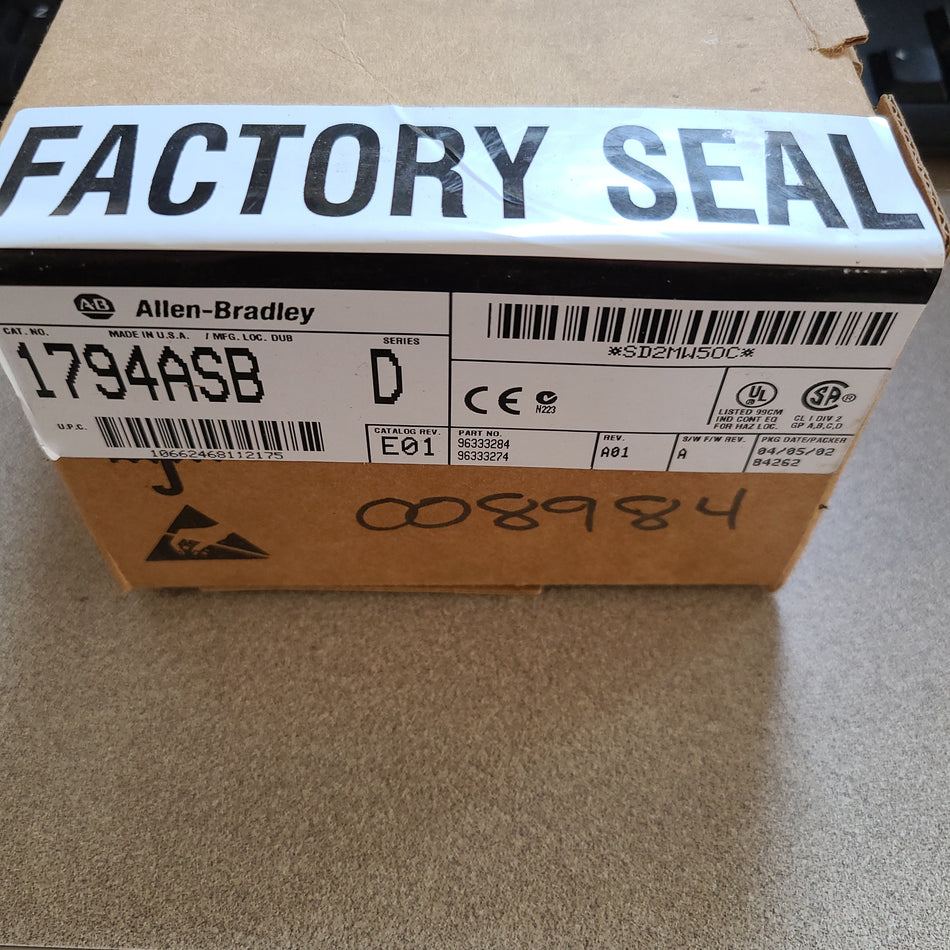 Allen Bradley 1794-ASB Series D Flex Adapter Module Factory Sealed