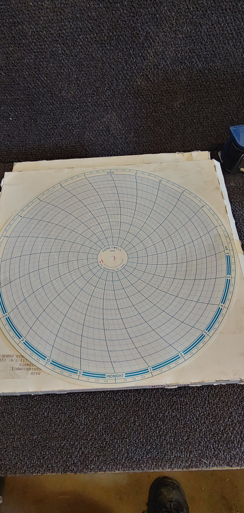 Honeywell 12501 Circular Chart Recorder Paper