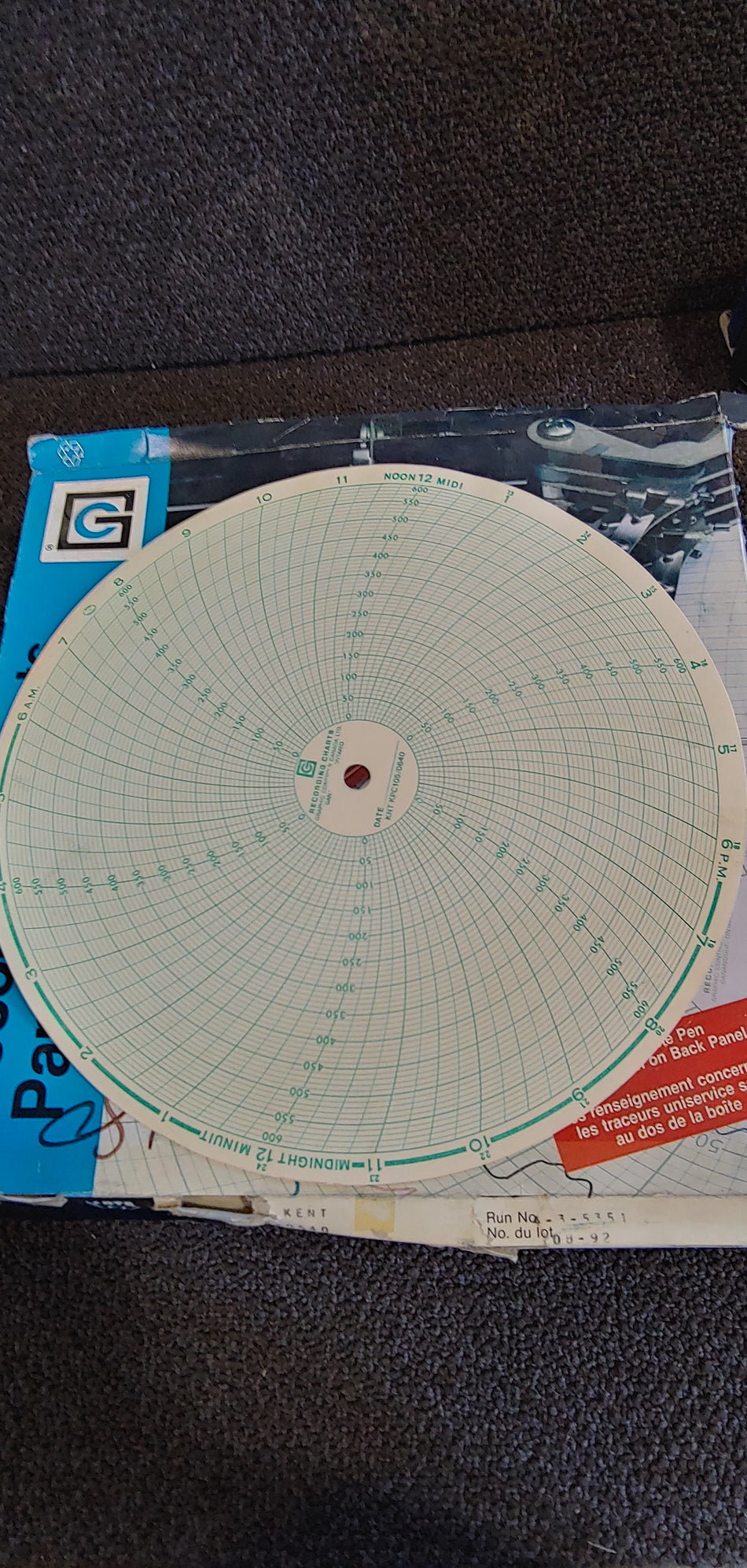 KPC-1050640 Graphic Controls Canada Circular Recording Charts