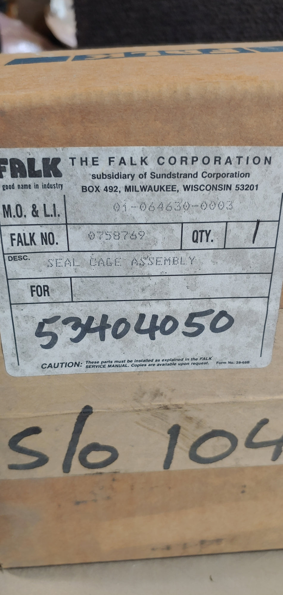 Falk Seal Cage Assembly 0758769