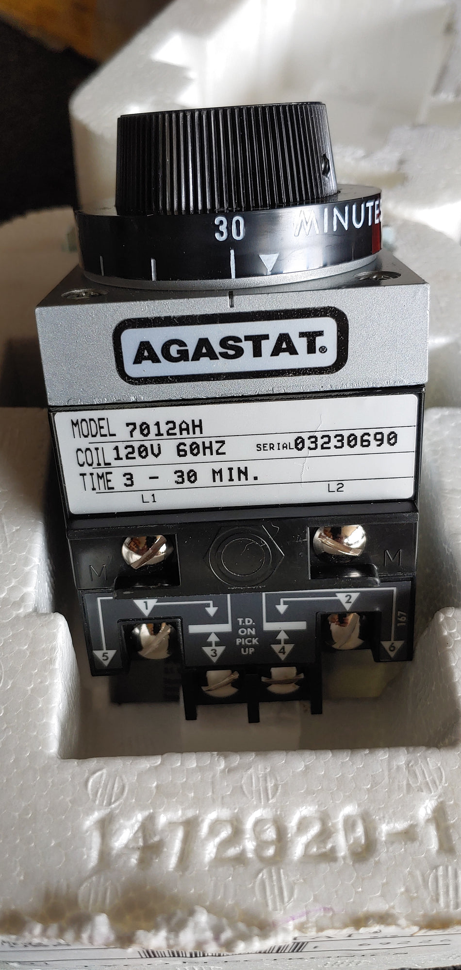 Agastat 7012AH 3-30Min Timing Relay