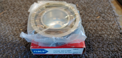SKF 7206 BECBP Angular Contact Bearing - 30 mm Bore, 62 mm OD, 16 mm Width, Open, 40 ° Contact Angle