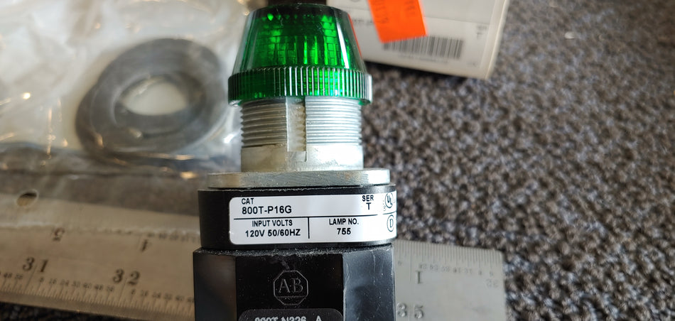 Allen Bradley 800T-P16G Ser/T 30.5mm Type 4/13 Pilot Light 120v