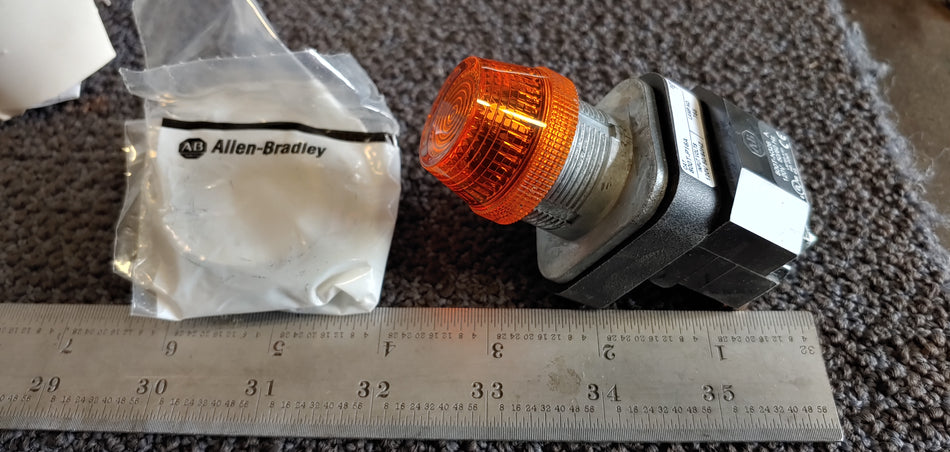 Allen-Bradley 800T-P16A Pilot Light 120V Amber Lens