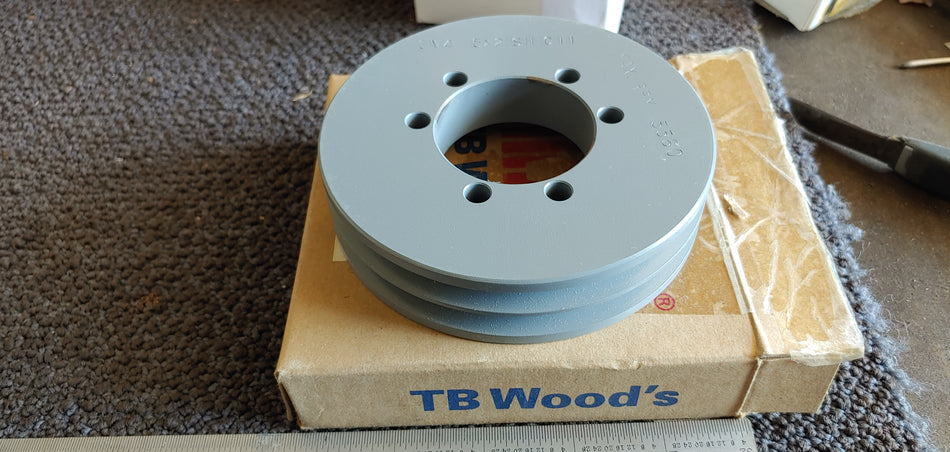 TB WOOD'S V-Belt Pulley,Detachable,2Groove,4.5"OD, 3V452