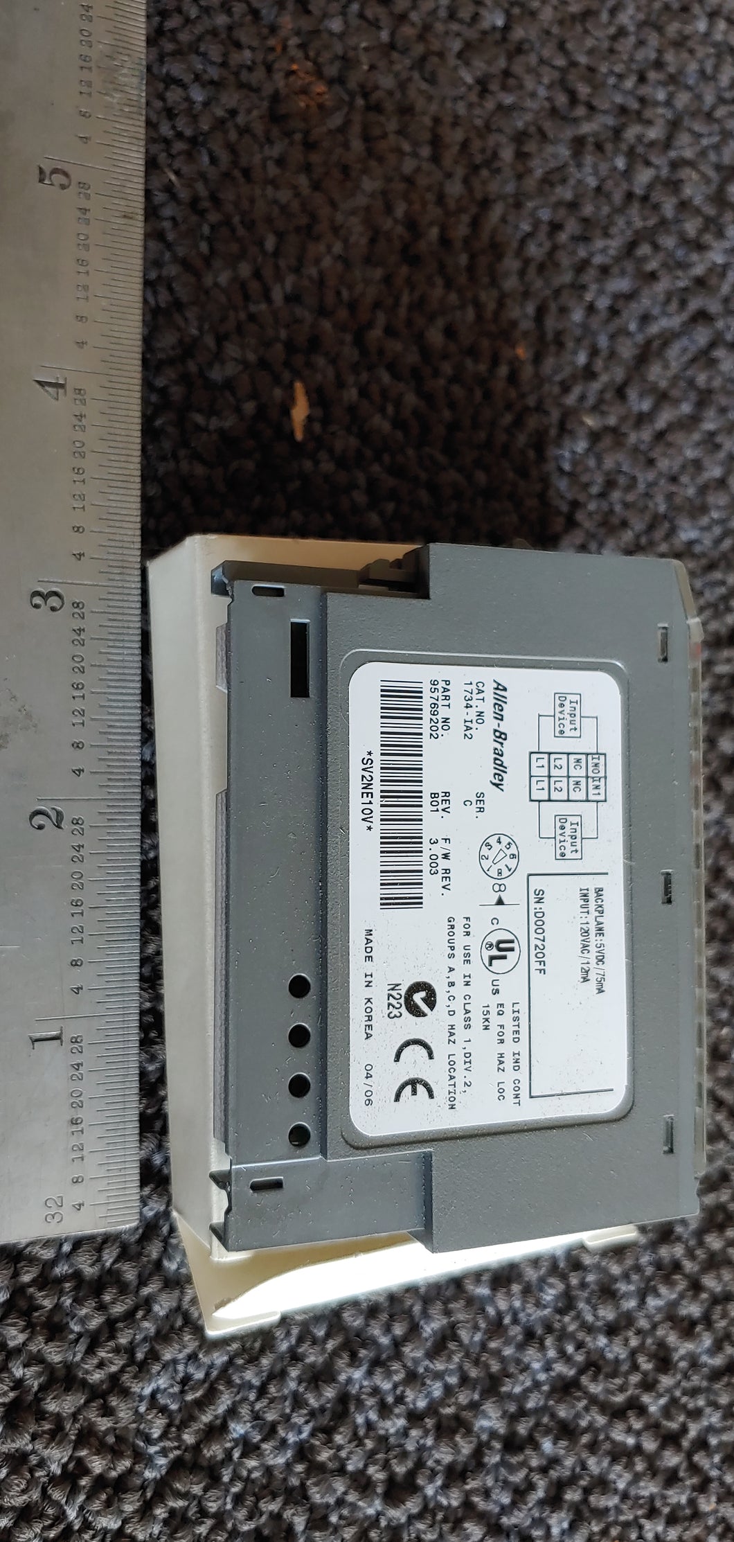 Allen Bradley 1734IA2 SerC 120vac Input Module ETI Sales