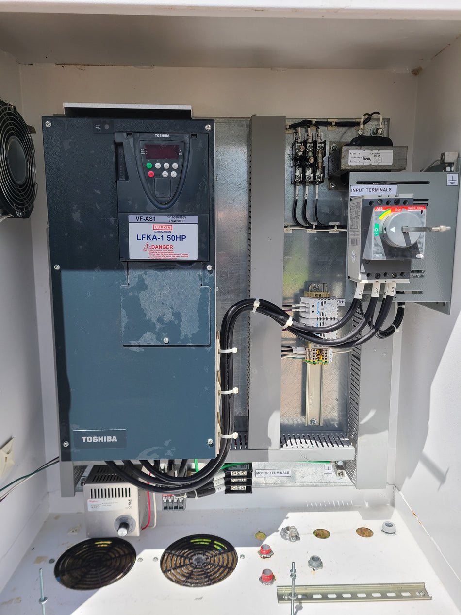 Toshiba 50 HP VFD - Variable Frequency Drive -480v - VFAS1-4370PL-HN in an outdoor rated enclosure