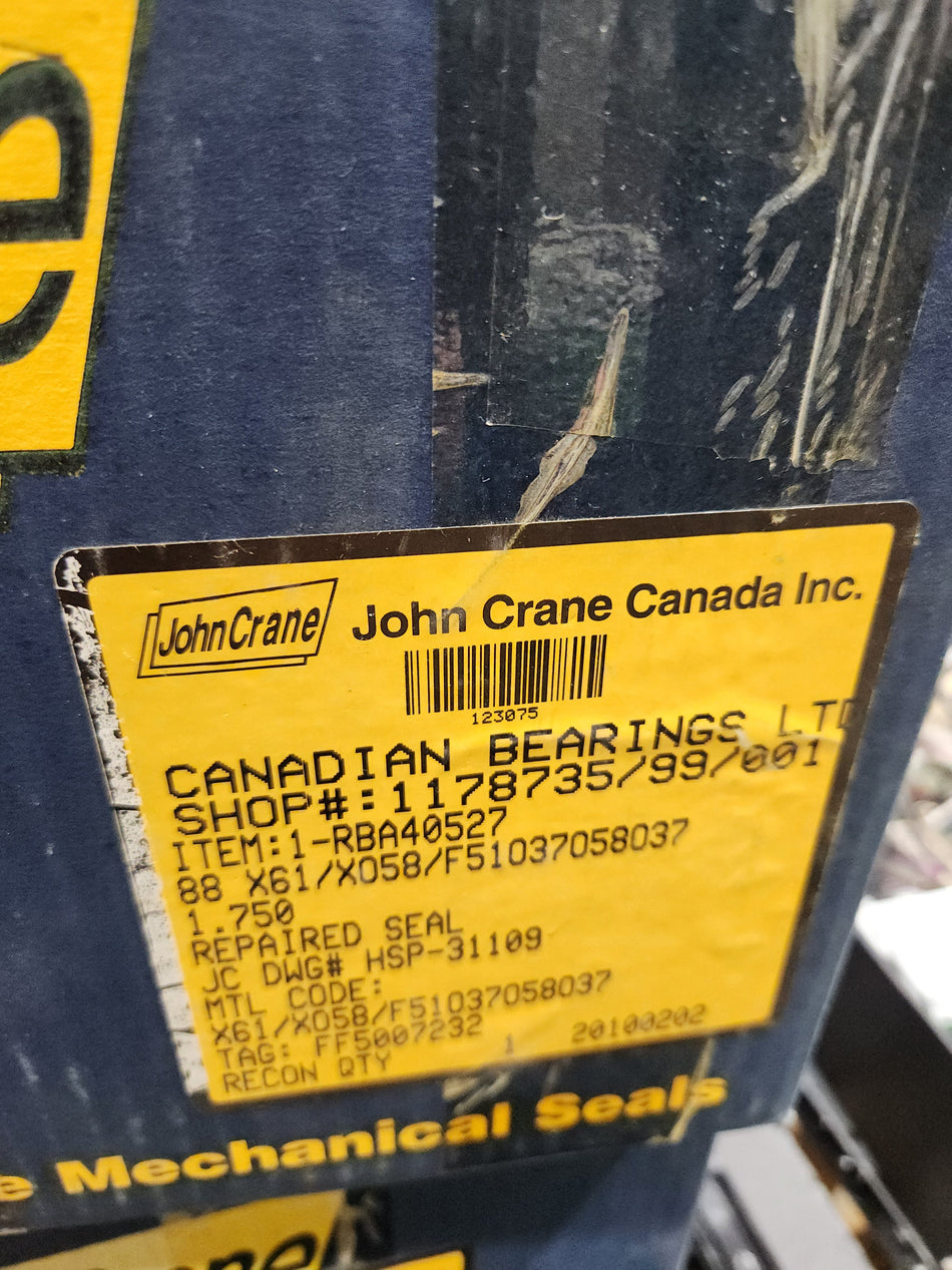 John Crane Mechanical Seal - 88 X61/X058/F51037058037 - 1.750"